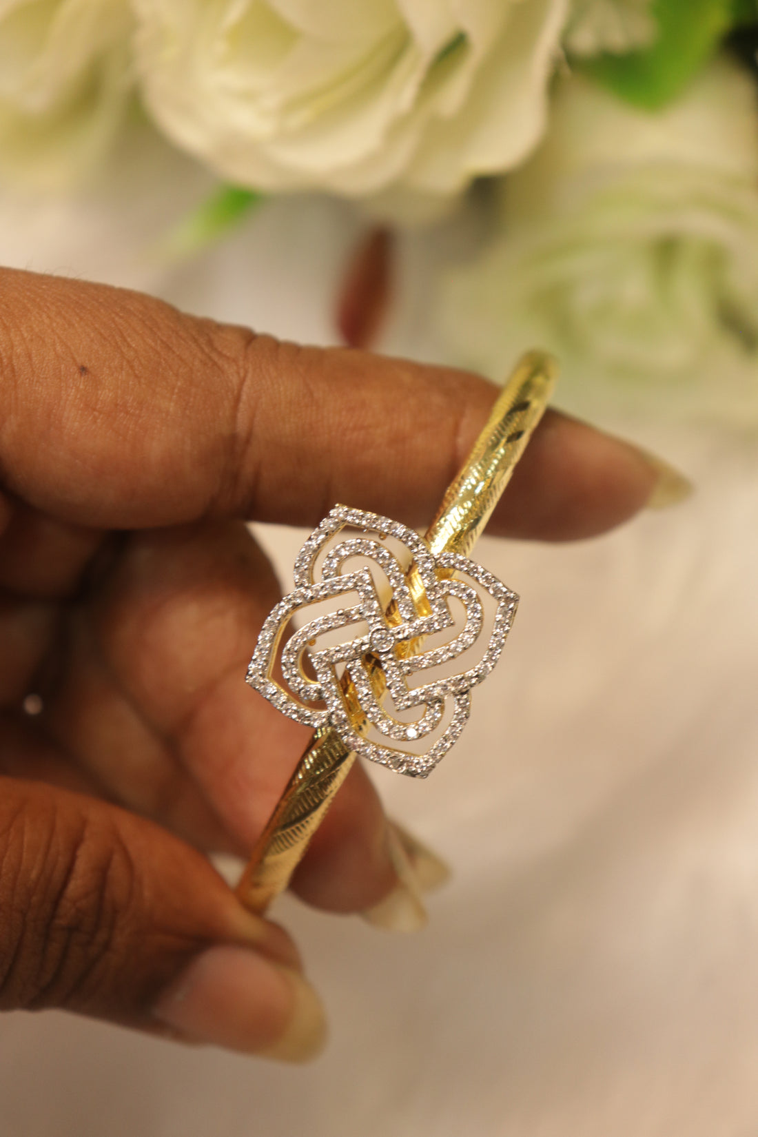 Infinity Kolam Open Kada Bangle