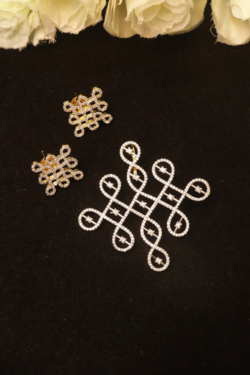 Kolam Vines GJ Polish AD Stone Pendant