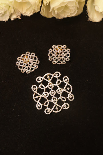 Kolam Mandala GJ Polish AD Stone Pendant