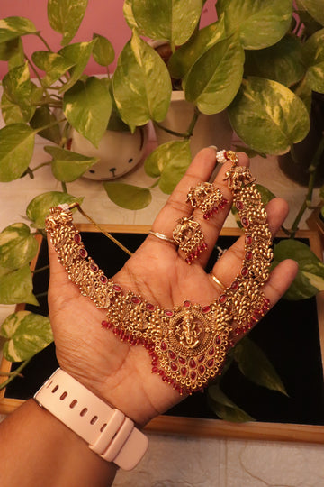 Heritage Vinayagar Matte Necklace Set