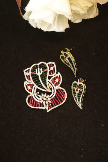 Vinayagar Varnam Pendant Set