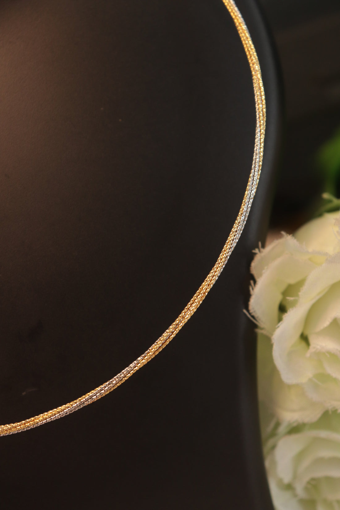 Gold & Silver Twisted Wire Hasli Chain