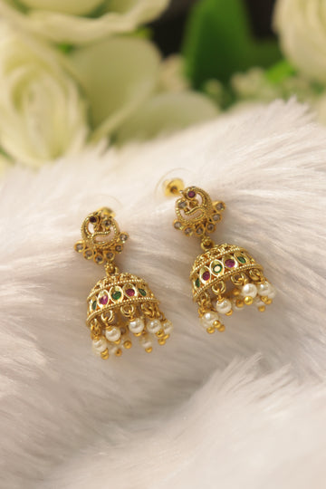 Peacock Bloom AD Jhumka