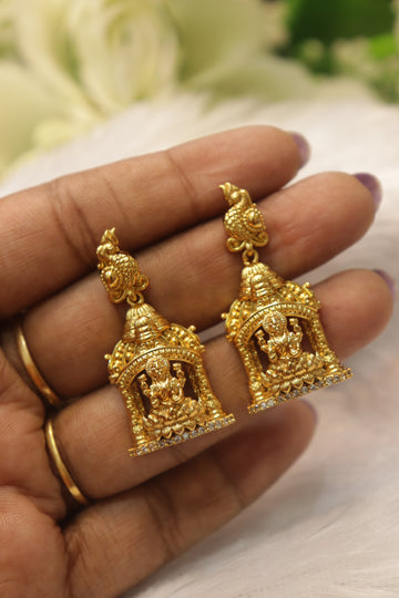 Lakshmi Temple Arch AD Earrings