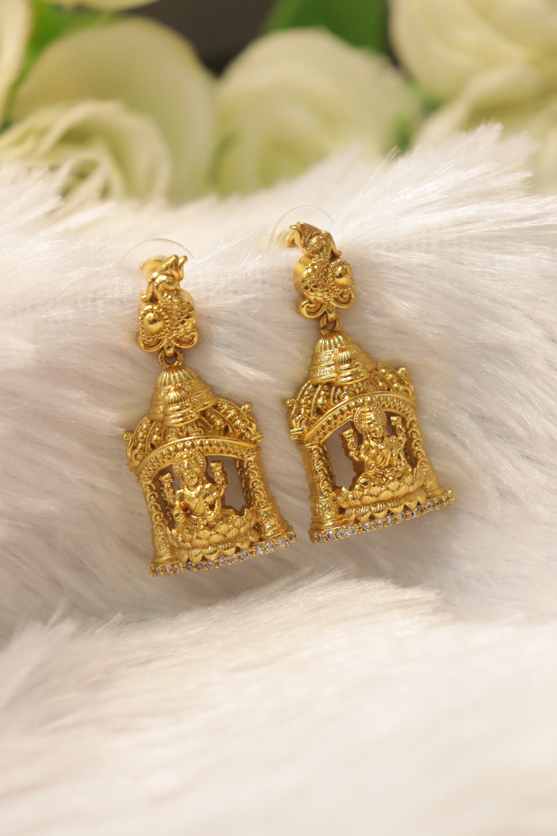 Lakshmi Temple Arch AD Earrings