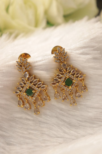 Celestial Bloom Earrings - Green