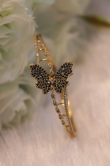 Flutter Luxe Butterfly Kada Bangle - Blue