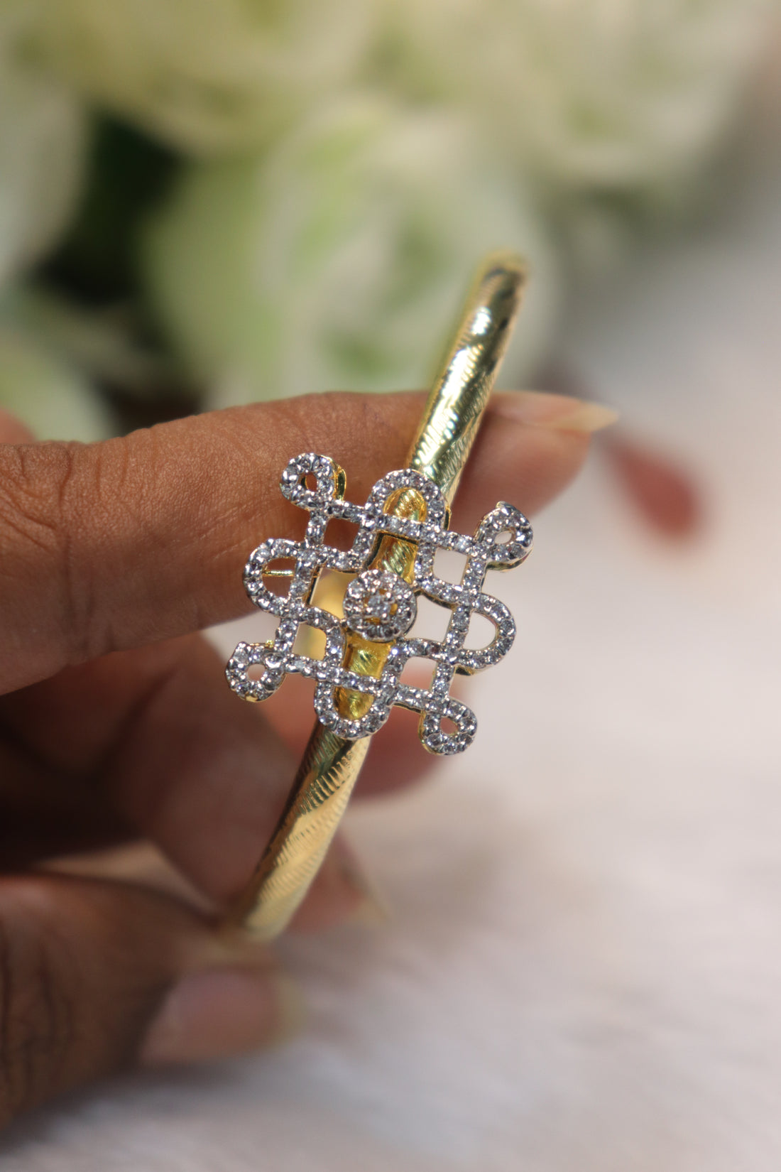 Eternal Kolam Spark Kada Bangle