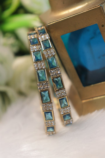 GlamGrid Premium AD Bangles - Blue