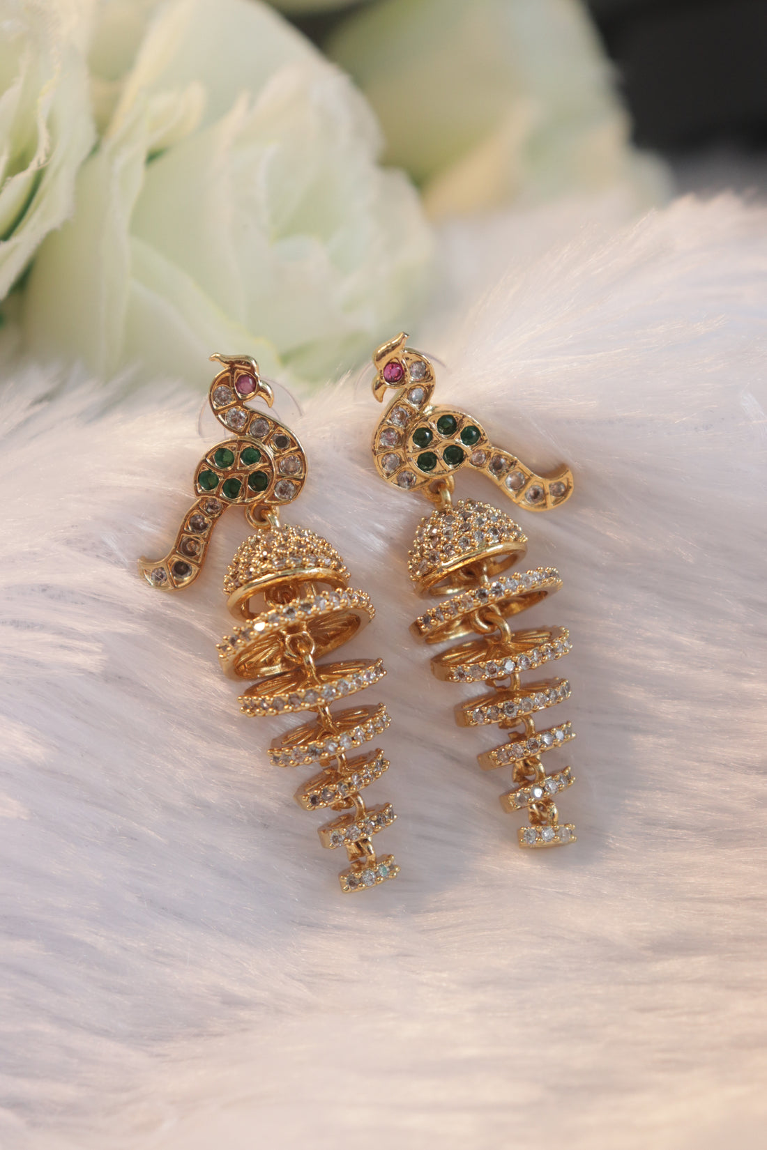 Peacock Cascade AD Jhumka