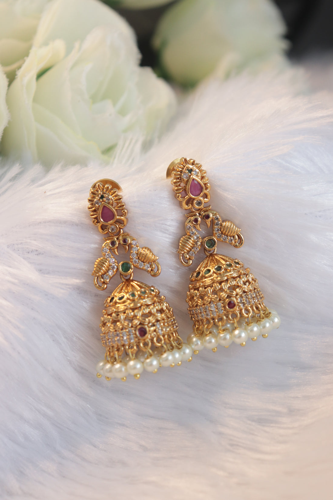Peacock Jhumka Elegance