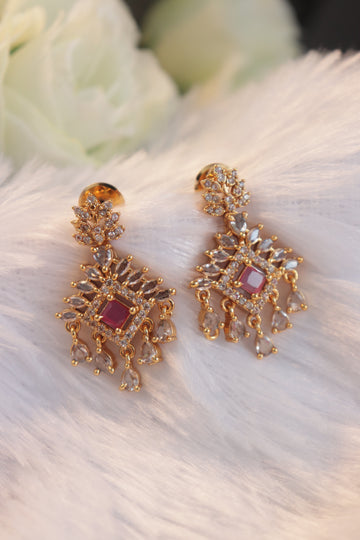 Celestial Bloom Earrings - Pink