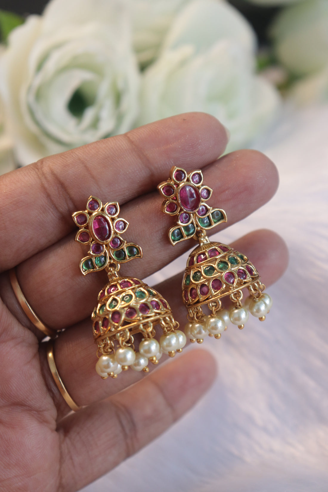 Floral Jhumka Allure