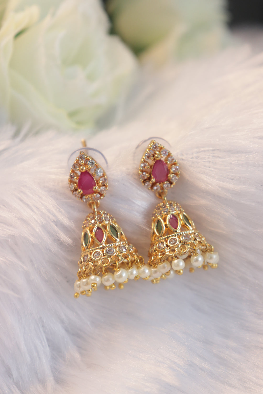 Pearl Cascade Jhumka
