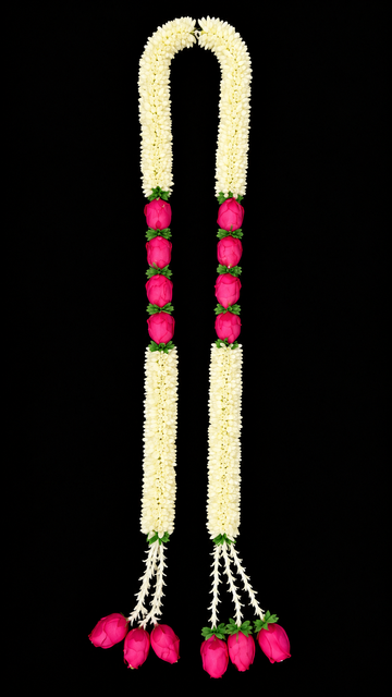 Traditional Andal Lotus Malai for Bharatanatyam