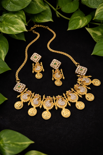Divine Lakshmi Antique Temple Choker Set