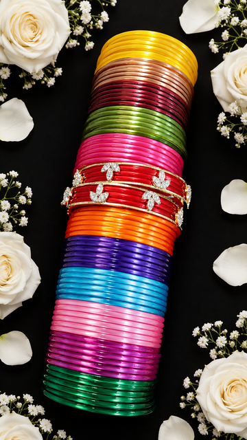 Rainbow Radiance Interchangeable Bangle Set